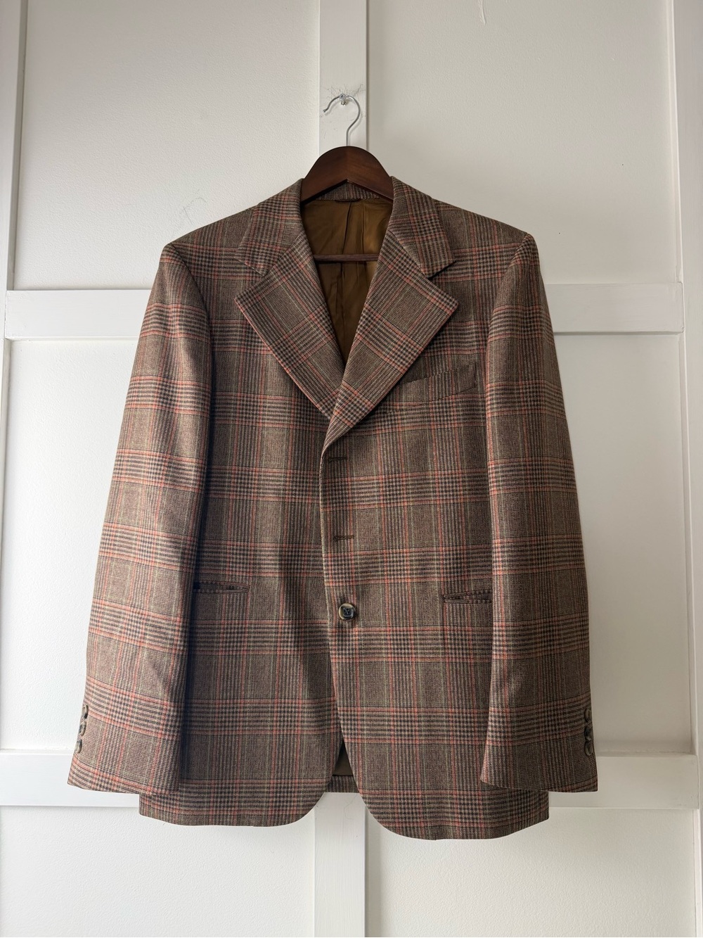 Vintage 1973 Robinson's 100% Wool Plaid Blazer Made in Canada
